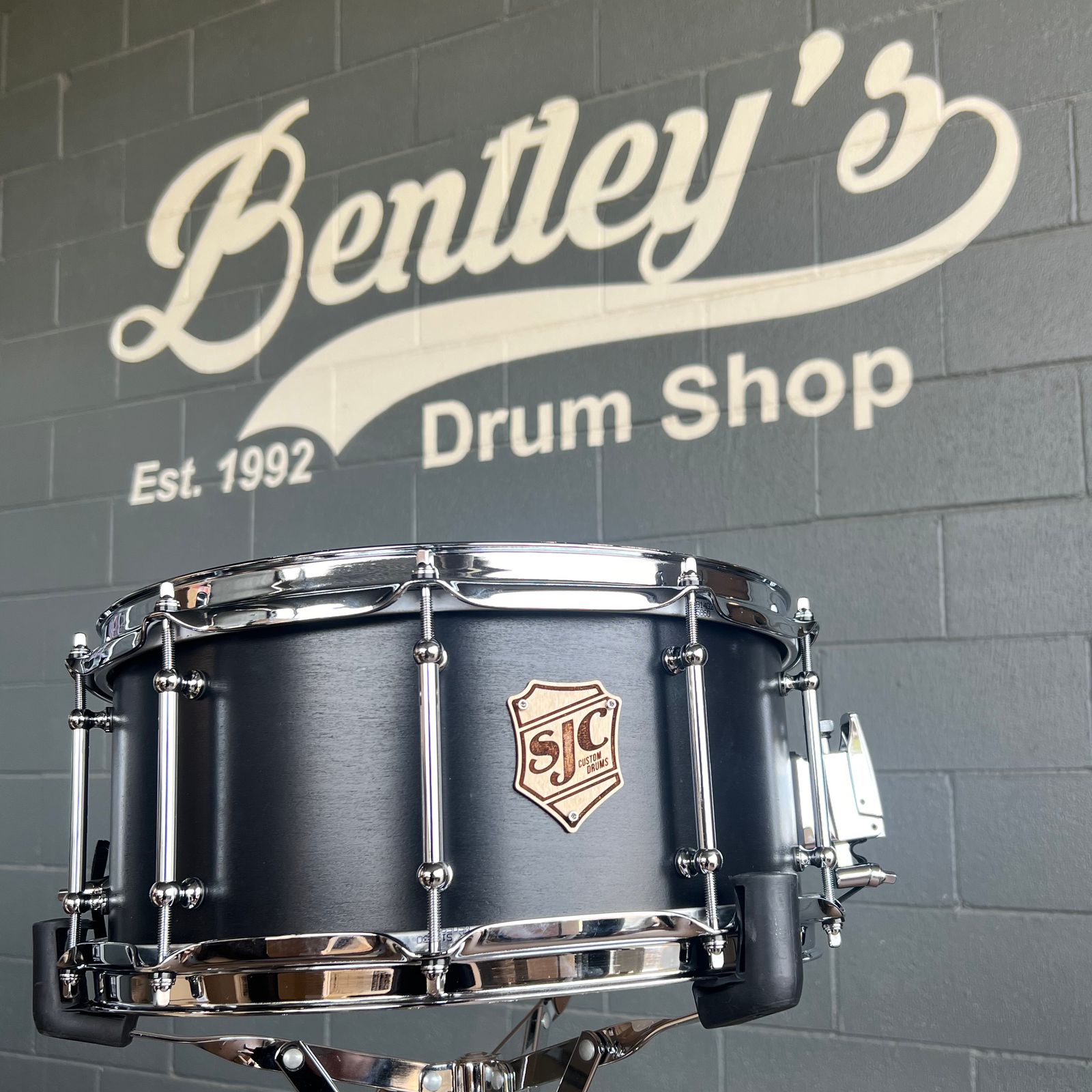 SJC Drums Tour Series 6.5x14" Maple Snare Drum in Matte Black (Store Demo)
